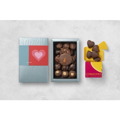 Box Chocolates Surtidos San Valentin x 250 Gr+Corazones x 5 Un